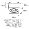 Stropné svietidlo MACLEAN MCE464W — model MCE464W, biele prevedenie