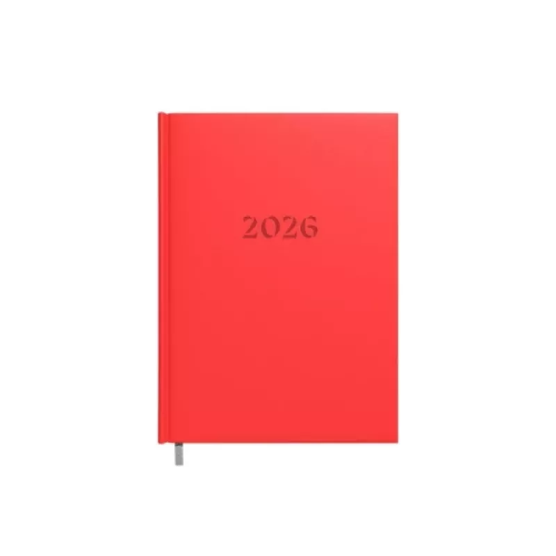Plánovací zápisník Buroodisain 241728-006 A5 červený s kalendárom 2026