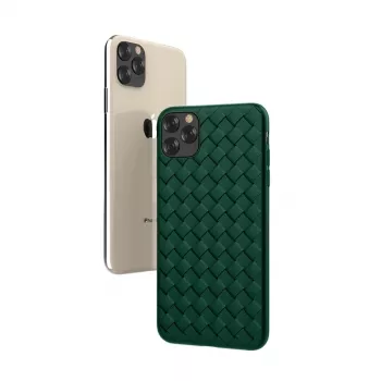 Ochranné puzdro Devia pre iPhone 11 Pro Max s tkaným vzorom, zelená