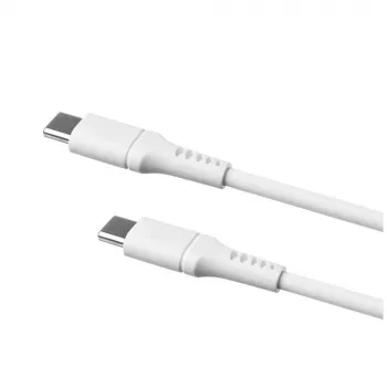Tekuté silikónové pevné kábel FIXDLS-CC12-WH 60W biely USB dátový kábel