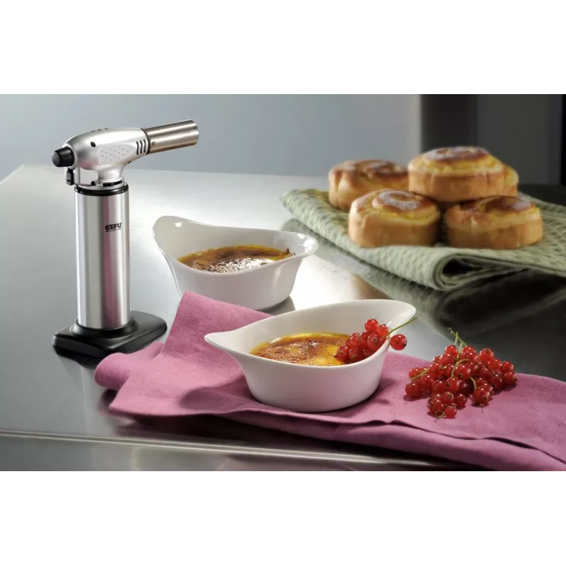 GEFU FUEGO Creme Brulee kuchynský horák G-35400, čierny/nehrdzavejúca oceľ