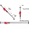 Bessey STE370 Stropná a montážna vzpera, strieborná/červená, 2070-3700 mm, s pumpovou rukoväťou