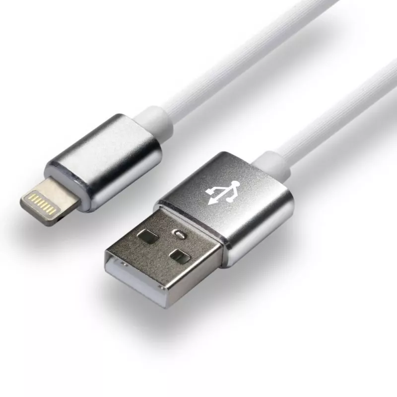 everActive kábel USB Lightning 1 m - biely, silikón, rýchle nabíjanie, 2,4A - CBS-1IW