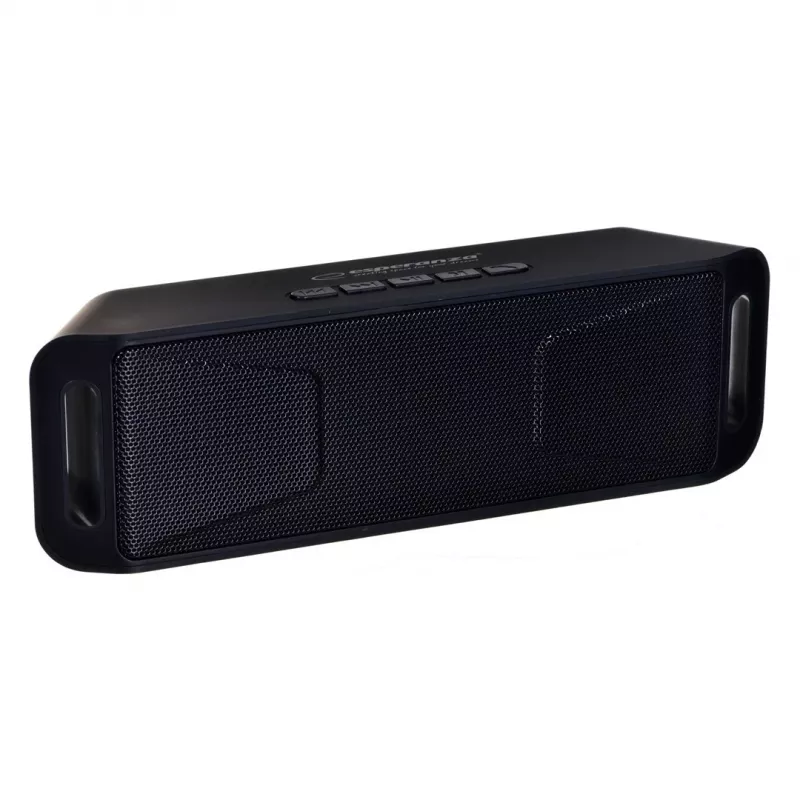 Stereo prenosný reproduktor ESPERANZA FOLK čierny — 6 W RMS, Bluetooth, microSD, LiPo batéria