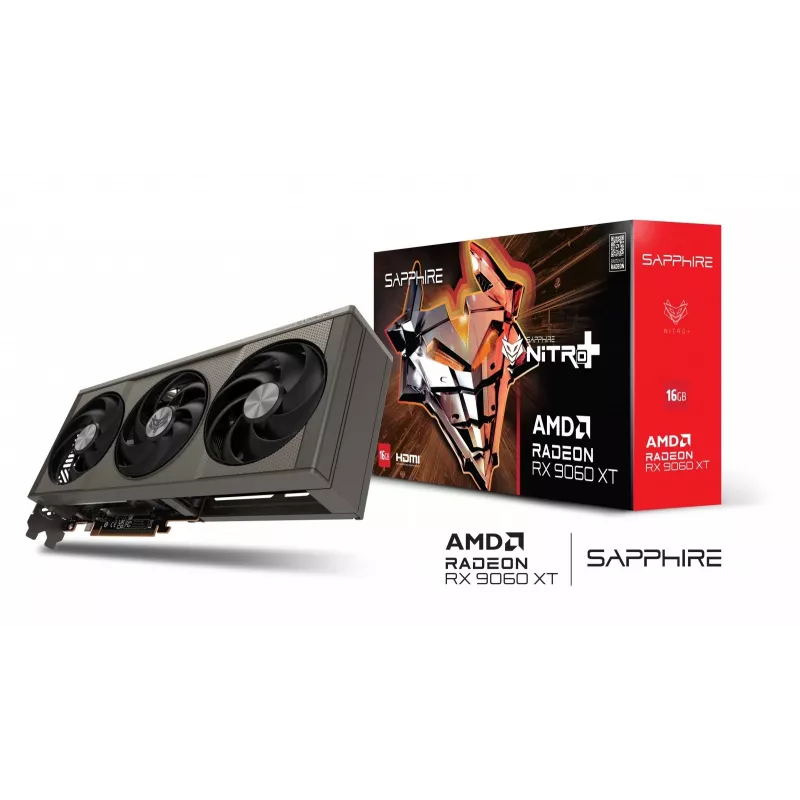 Grafická karta Sapphire NITRO+ Radeon RX 9060 XT — 16 GB GDDR6, 128-Bit, PCIe x16 5.0