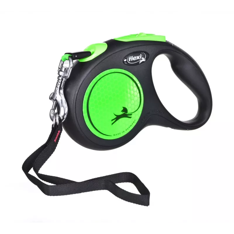 FLEXI nový Neon M - navíjacie vodítko - 5 m