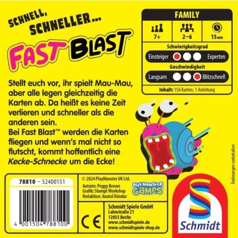 Fast Blast, kartová hra