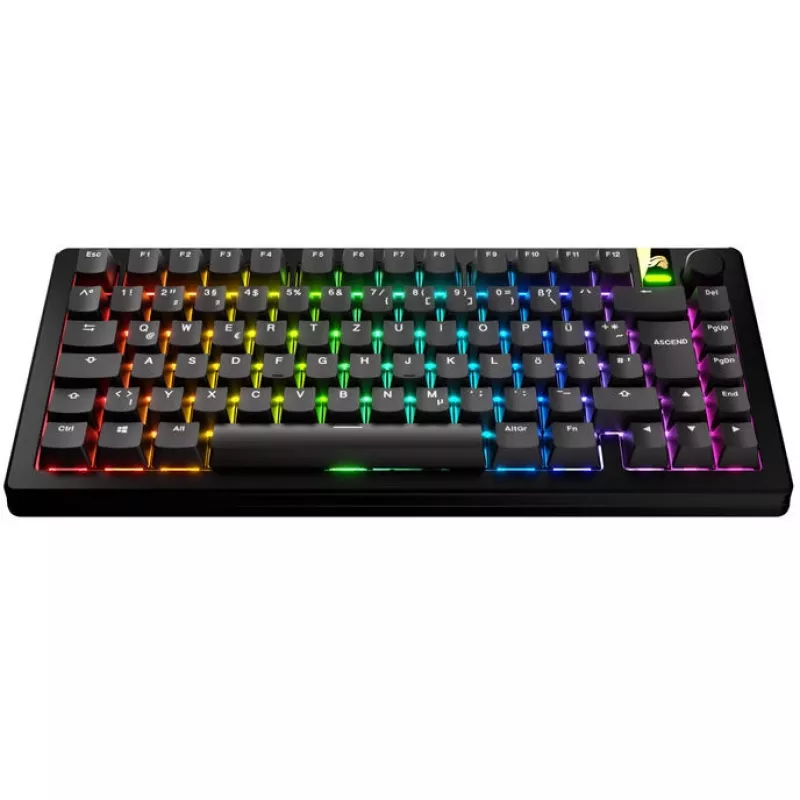 Keycaps GLORIOUS GPBT Basics — sada PBT klávesov, DE-ISO rozloženie, čierna