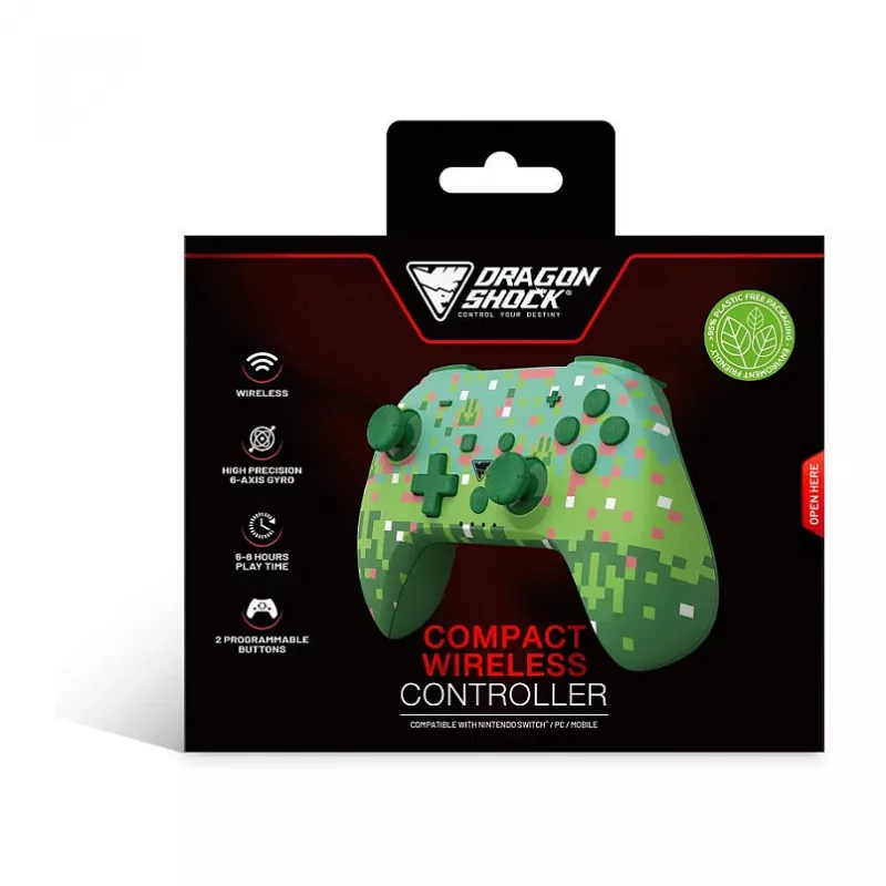 Dragonshock ovládač Poptop Wireless Cubes zelený Switch