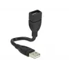 USB kábel DeLOCK 15 cm USB 2.0 USB A čierny