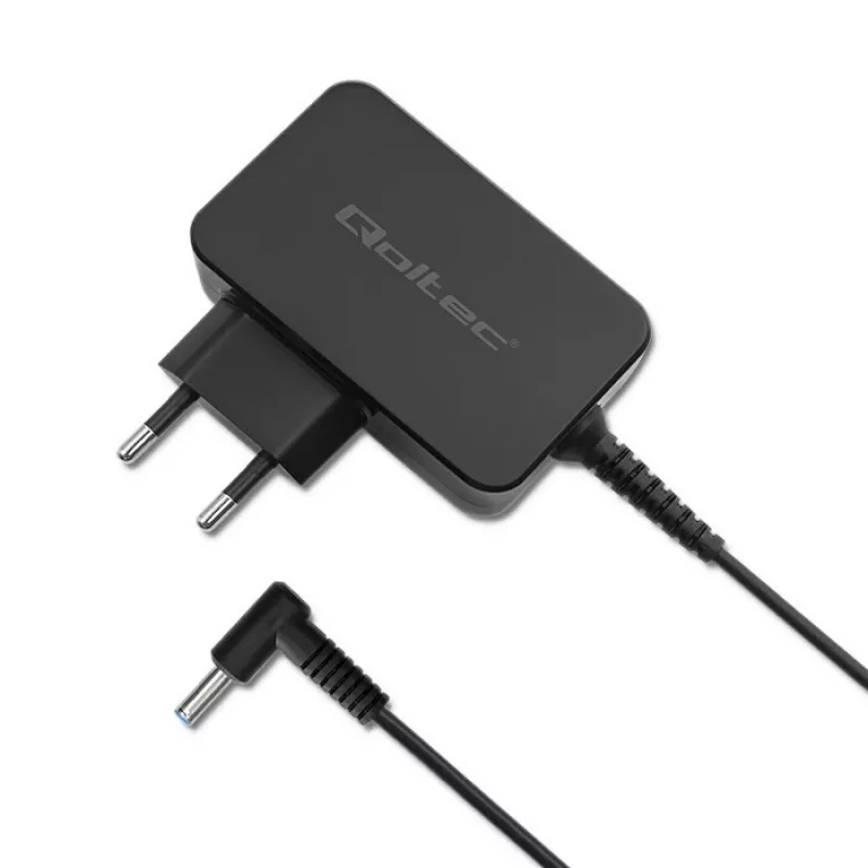 Qoltec 51033 napájací adaptér pre ultrabooky HP, 45 W, 19,5 V, 2,31 A, 4,5x3,0 mm + pin, do interiéru, čierny
