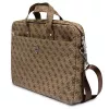 Taška na notebook GUESS GUCB15P4TW 16 palcov hnedá Saffiano s 4G trojuholníkovým logom