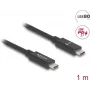USB kábel DeLOCK 81211 1 m USB-C čierny 80 Gbit/s