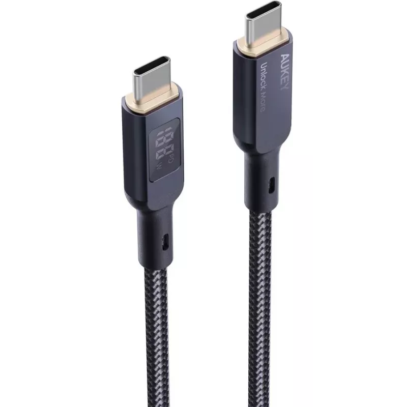 AUKEY CB-MCC102 USB kábel 1,8 m USB-C čierny 480 Gbit/s