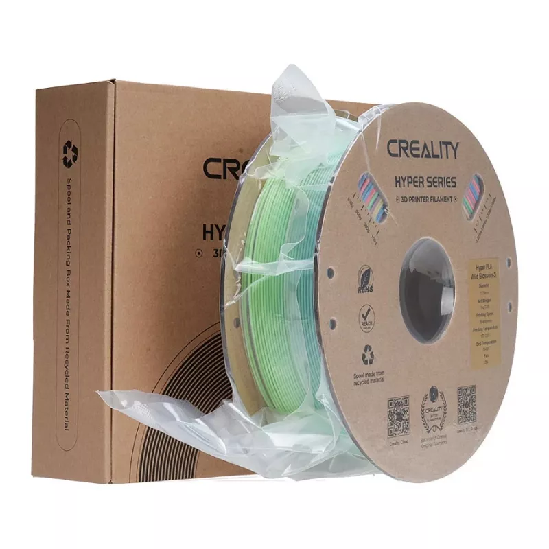 Cievka filamentu Creality PLA 1,75 mm 1 kg — modrá, zelená, ružová (3301010425)