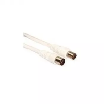 Wentronic Goobay anténny spojovací kábel, biely, 10 m – IEC/koaxiálny konektor samec na IEC/koaxiálny konektor samica (11514)