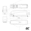 Batéria pre e-bike 36V 20Ah 720Wh spodná rámová
