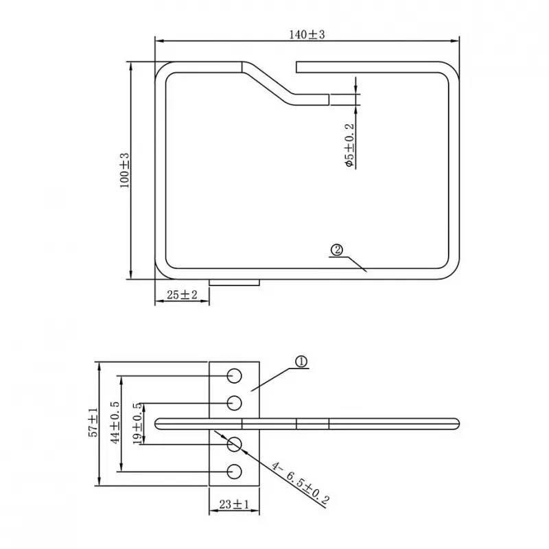 ROLINE káblová priechodka, 140x100 mm, kov, káblový vstup vpredu
