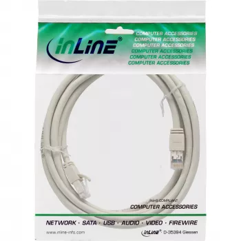 InLine patch kábel S/FTP PiMF Cat.6 certifikovaný sivý 2m