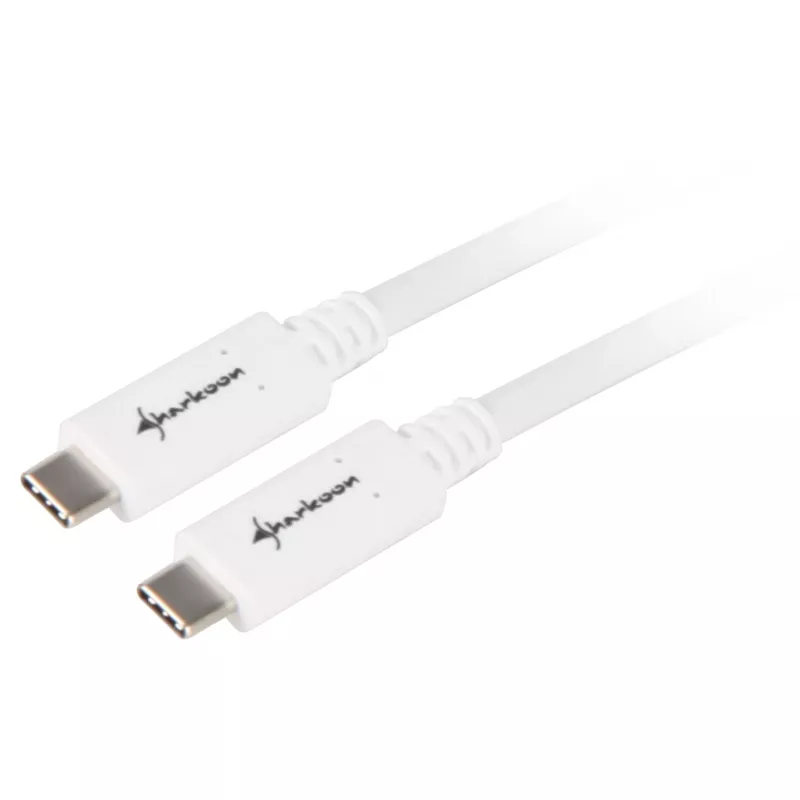 USB kábel Sharkoon USB 3.2 Gen 1 0,5 m biely