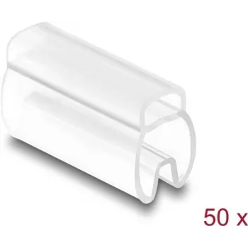 Delock Označovač káblov pre priemer kábla 4 - 7 mm 50 kusov transparentný (80951)