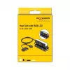 Chladič DELOCK 18460 pre M.2 SSD 2280 — hliník/meď, RGB 5V, čierny