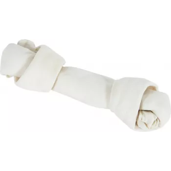 Zubná žuvacia kosť ZOLUX Knotted White Bone 140 g — pevná hovädzia žuvacia pochúťka pre stredne veľké plemená (250 mm)