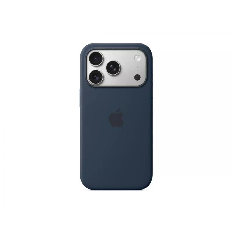 Silikónové puzdro Apple iPhone 17 Pro MagSafe Midnight kryt tmavomodré