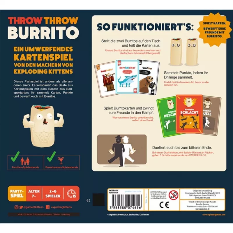 Throw Throw Burrito rodinná hra