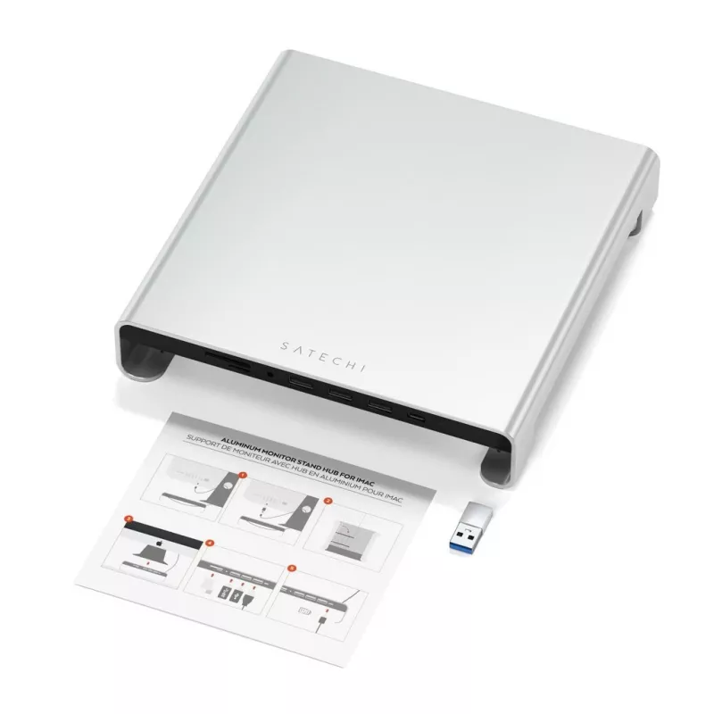Laptop Dock Satechi ST-AMSHS USB 3.2 Gen 1 Type-C strieborná
