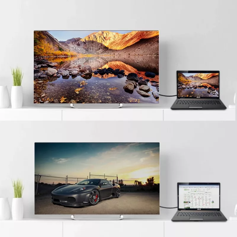 DisplayPort kábel Unitek Y-C609BK — 3 m, samec-samec, čierny