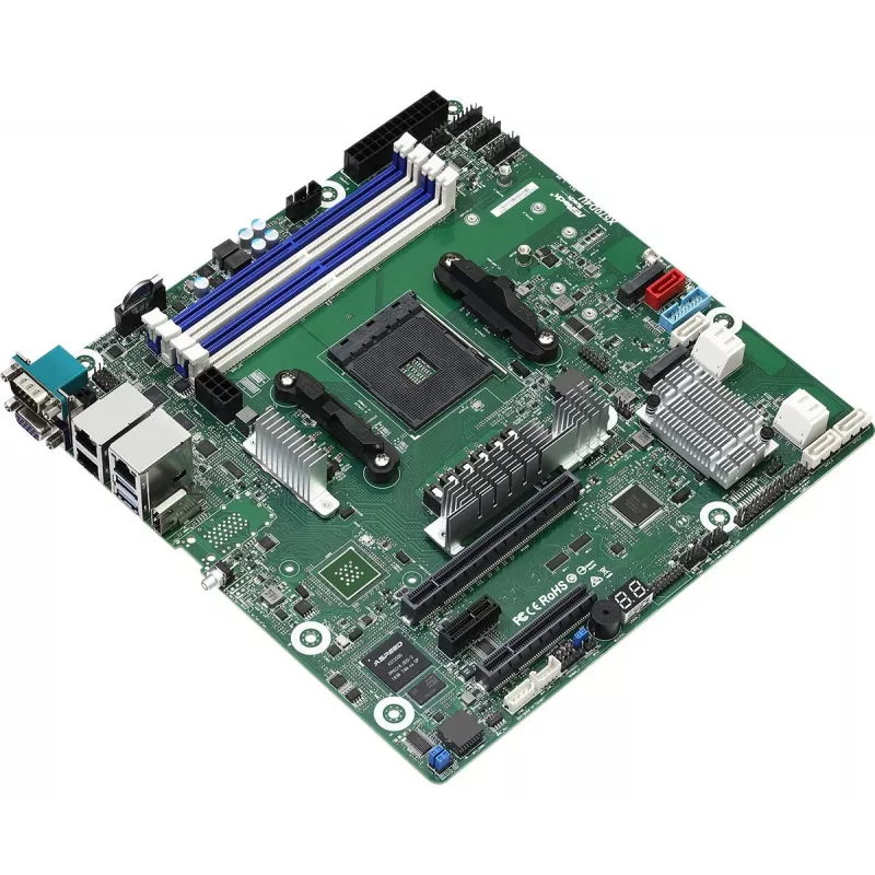 Základná doska ASRock X570D4U Micro ATX — AMD X570, Socket AM4, 4× DIMM, DDR4, max. 32 GB, 12× SATA III, 3× RJ-45