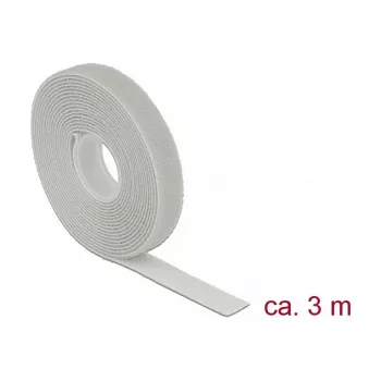 Suchý zips DELOCK 18275, sivý, 13 mm x 3 m, 1 kus