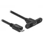 USB kábel DeLOCK 85245 USB 2.0 0,25 m Micro-USB B čierny