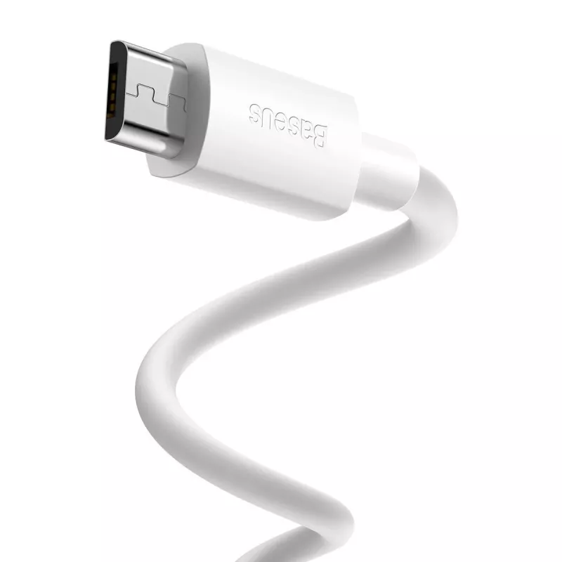USB-A na Micro-USB-B kábel Baseus TZCAMZJ-02 1,5 m biely