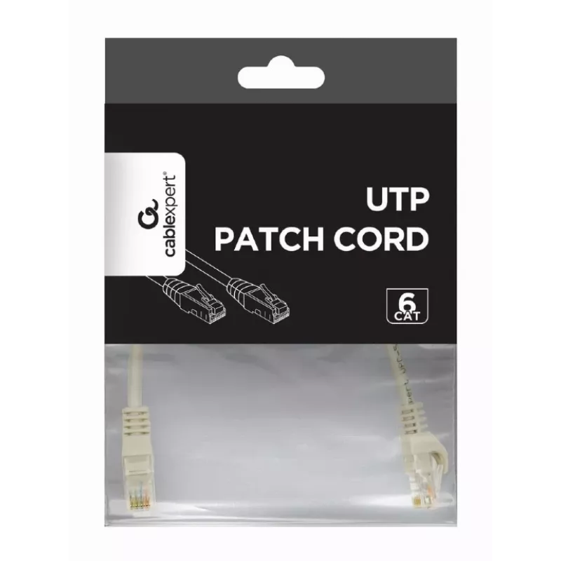 Sieťový kábel Gembird PP6U-CU-1M RJ-45 Cat6 1m sivý