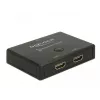 DeLock HDMI 2 - 1 switch obojsmerný 4K 60 Hz - video/audio switch - 2 x HDMI - desktop