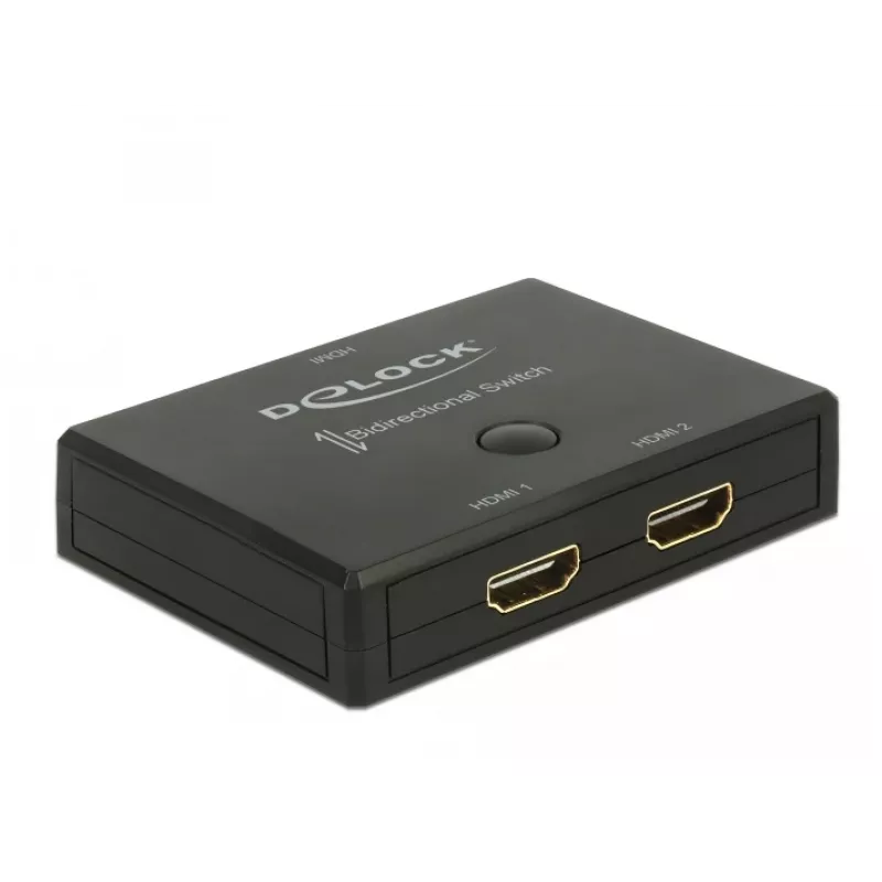 DeLock HDMI 2 - 1 switch obojsmerný 4K 60 Hz - video/audio switch - 2 x HDMI - desktop