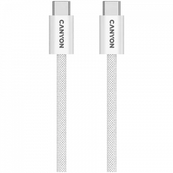 CANYON kábel OnWire 60MG C-C 60W magnetický pletený 1m biely