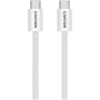 CANYON kábel OnWire 60MG C-C 60W magnetický pletený 1m biely