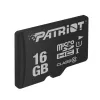 MicroSDHC pamäťová karta PATRIOT PSF16GMDC10 — 16 GB, Class 10, UHS-I (U1), 80 MB/s, čierna