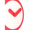 NeXtime hodiny 2615ro Focus, Ø25 cm, nástenné hodiny, biela/červená