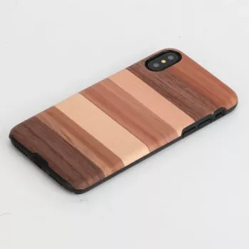 Puzdro na smartphone man and wood pre iPhone X/XS — čierne ochranné puzdro