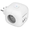 Predlžovacia zásuvka QOLTEC 52548 s 3× AC zásuvkami a USB portom