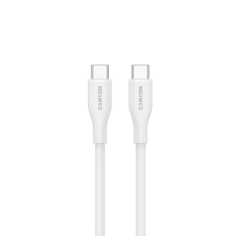 CANYON kábel CC60SC10 C-C 60W 1m silikónový biely