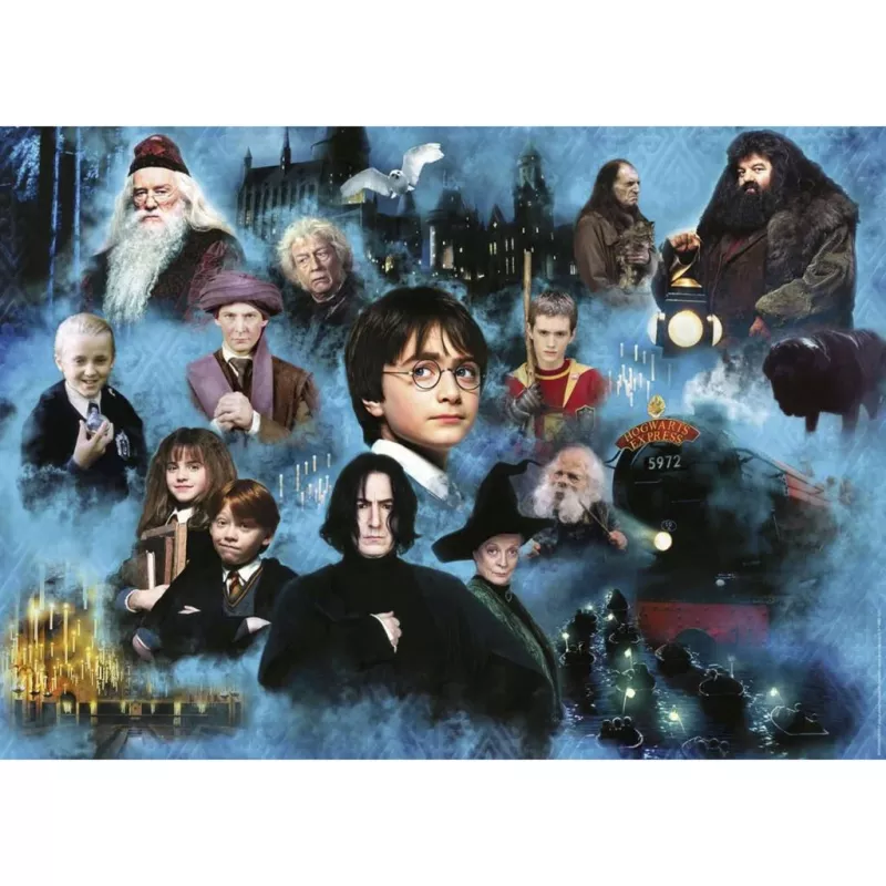 1000-dielikové puzzle Ravensburger Harry Potters magische Welt – 1000 dielikov, štandardný formát puzzle