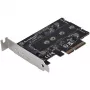 Silverstone SST-ECM27 M.2/SATA adaptérová karta, PCIe 4.0, 1x M-Key, 2x SATA 6G - Low Profile