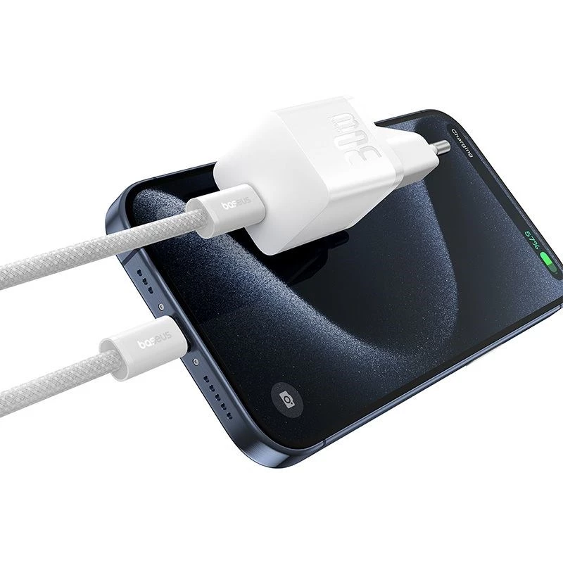 Baseus P10110902213-01 USB-C GaN5 mini 30W napájací adaptér biela