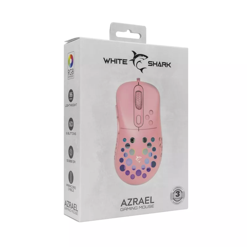 Myš White Shark GM-5013 Azrael ružová USB