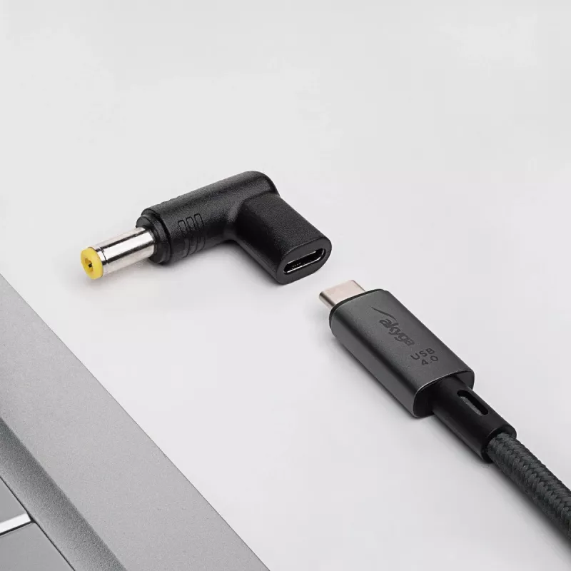 Akyga AK-ND-C01 nabíjací adaptér USB-C na DC 5,5 x 2,5 mm pre notebooky, 18,5-20 V, 100 W